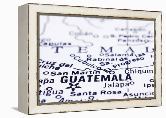 Close Up Of Guatemala On Map-mtkang-Framed Stretched Canvas