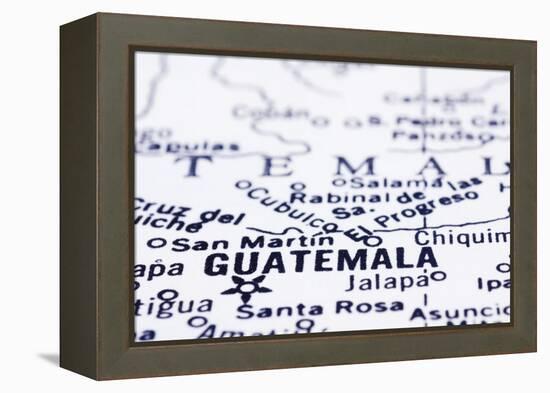 Close Up Of Guatemala On Map-mtkang-Framed Stretched Canvas