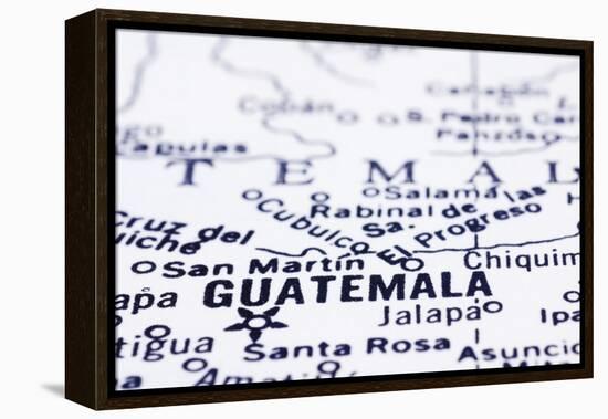 Close Up Of Guatemala On Map-mtkang-Framed Stretched Canvas