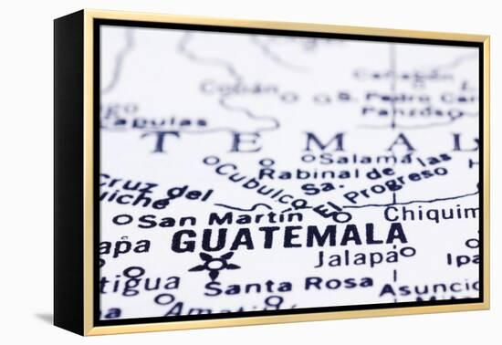 Close Up Of Guatemala On Map-mtkang-Framed Stretched Canvas