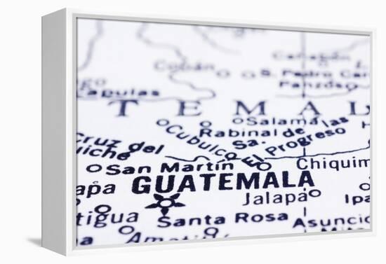 Close Up Of Guatemala On Map-mtkang-Framed Stretched Canvas