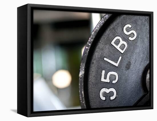 Close-Up of Gym Weightlifting Equipment-Matt Freedman-Framed Premier Image Canvas