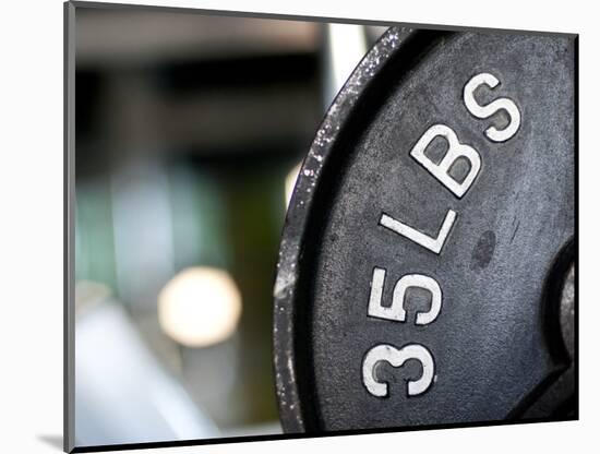 Close-Up of Gym Weightlifting Equipment-Matt Freedman-Mounted Photographic Print