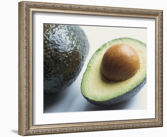 Close-Up of Half an Avocado Pear, with Stone-Lee Frost-Framed Photographic Print