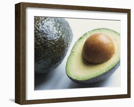 Close-Up of Half an Avocado Pear, with Stone-Lee Frost-Framed Photographic Print