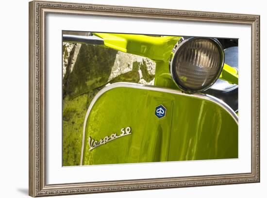 Close Up of Italian Vespa, Italy-Peter Adams-Framed Photographic Print