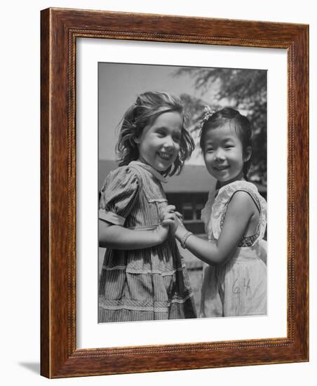 Close Up of Kindergarten Children Playing-Eliot Elisofon-Framed Photographic Print