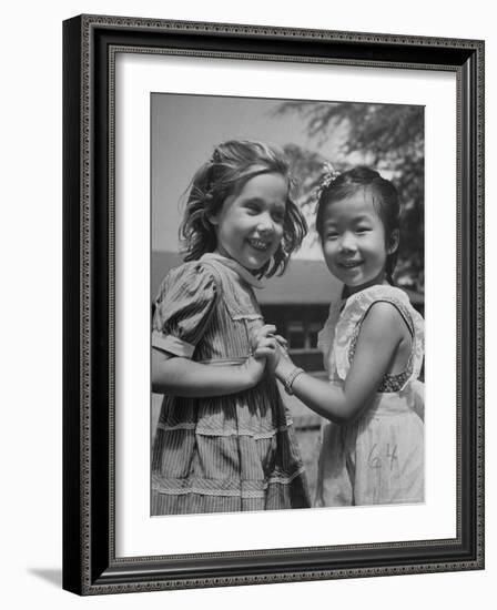 Close Up of Kindergarten Children Playing-Eliot Elisofon-Framed Photographic Print