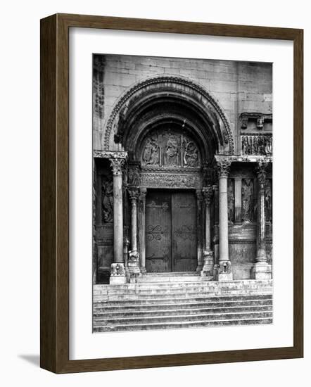 Close Up of Left Portal of Romanesque Church of St. Gilles du Gard, Provence-Gjon Mili-Framed Photographic Print