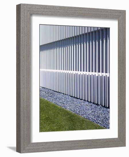 Close up of louvered facade-John Edward Linden-Framed Photo