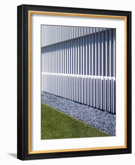 Close up of louvered facade-John Edward Linden-Framed Photo