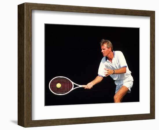 Close-up of Man Playing Tennis-Bill Bachmann-Framed Photographic Print