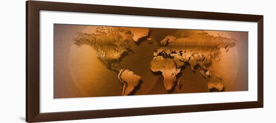 Close-up of Map of World-null-Framed Photographic Print