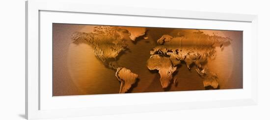 Close-up of Map of World-null-Framed Photographic Print