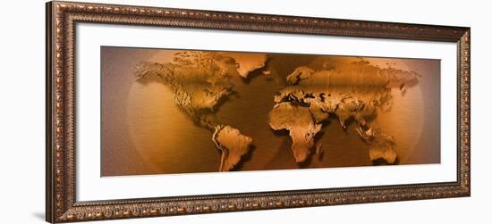 Close-up of Map of World-null-Framed Photographic Print