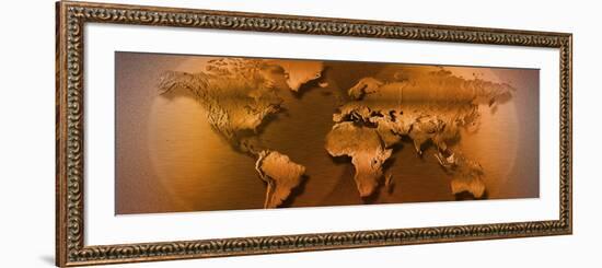 Close-up of Map of World-null-Framed Photographic Print
