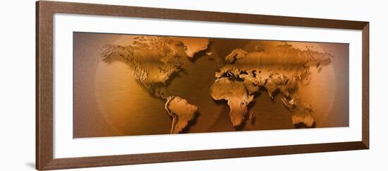 Close-up of Map of World-null-Framed Photographic Print