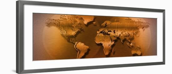 Close-up of Map of World-null-Framed Photographic Print