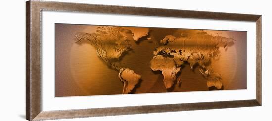 Close-up of Map of World-null-Framed Photographic Print