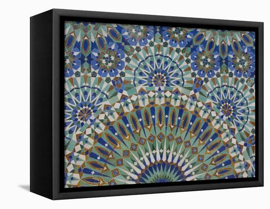 Close-Up of Mosaics in Hassan Ii Mosque, Casablanca, Morocco-Cindy Miller Hopkins-Framed Premier Image Canvas