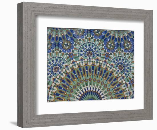 Close-Up of Mosaics in Hassan Ii Mosque, Casablanca, Morocco-Cindy Miller Hopkins-Framed Photographic Print