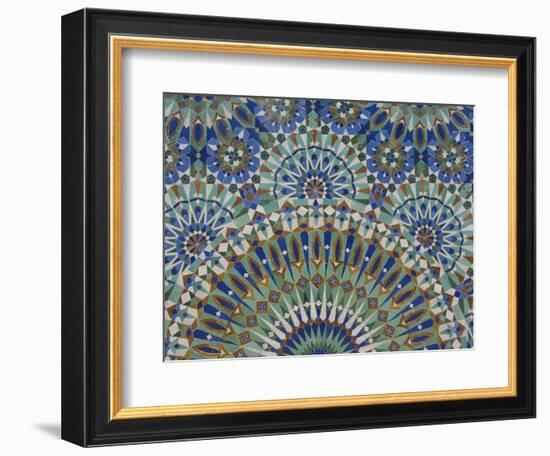 Close-Up of Mosaics in Hassan Ii Mosque, Casablanca, Morocco-Cindy Miller Hopkins-Framed Photographic Print