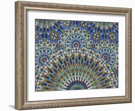 Close-Up of Mosaics in Hassan Ii Mosque, Casablanca, Morocco-Cindy Miller Hopkins-Framed Photographic Print