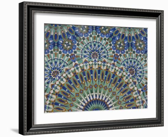 Close-Up of Mosaics in Hassan Ii Mosque, Casablanca, Morocco-Cindy Miller Hopkins-Framed Photographic Print