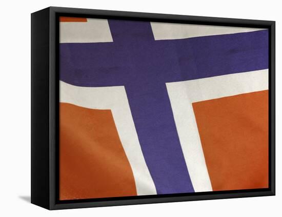 Close-up of Norwegian Flag-null-Framed Premier Image Canvas