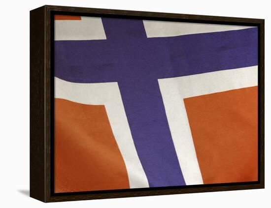 Close-up of Norwegian Flag-null-Framed Premier Image Canvas