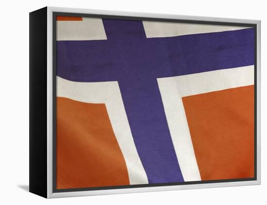 Close-up of Norwegian Flag-null-Framed Premier Image Canvas