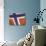 Close-up of Norwegian Flag-null-Photographic Print displayed on a wall