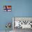 Close-up of Norwegian Flag-null-Mounted Photographic Print displayed on a wall