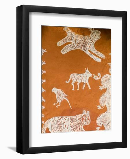 Close-up of Painting in Ranthambore National Park, Rajasthan, India-Bill Bachmann-Framed Photographic Print