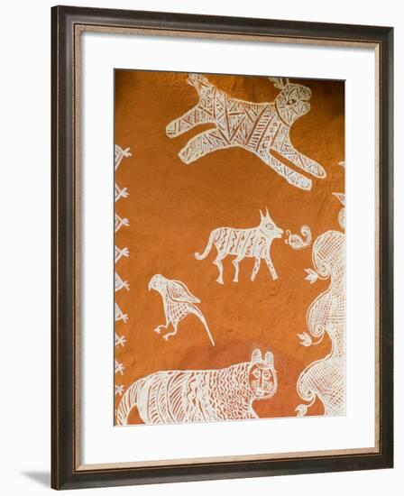 Close-up of Painting in Ranthambore National Park, Rajasthan, India-Bill Bachmann-Framed Photographic Print