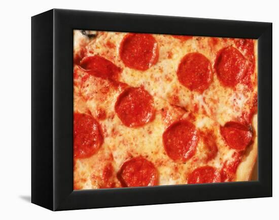 Close-up of Pepperoni Pizza-Mitch Diamond-Framed Premier Image Canvas