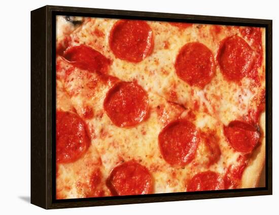 Close-up of Pepperoni Pizza-Mitch Diamond-Framed Premier Image Canvas