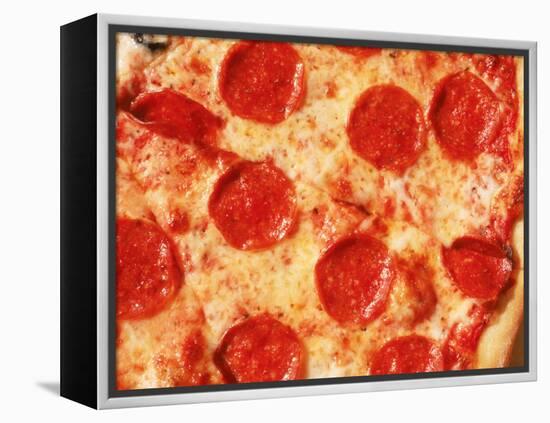 Close-up of Pepperoni Pizza-Mitch Diamond-Framed Premier Image Canvas