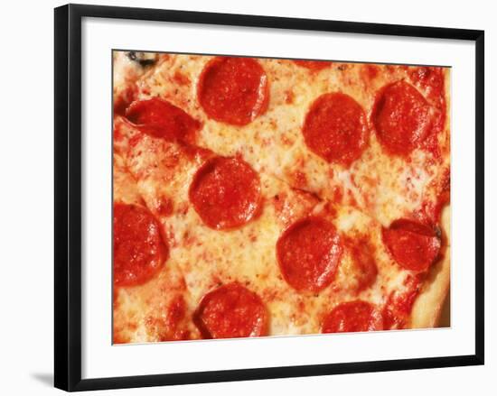 Close-up of Pepperoni Pizza-Mitch Diamond-Framed Photographic Print