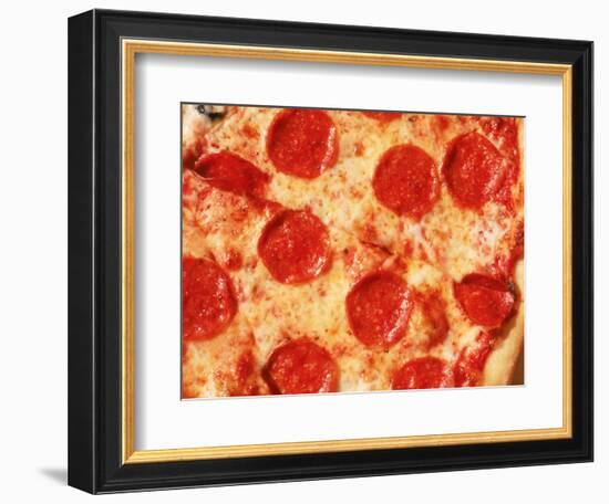 Close-up of Pepperoni Pizza-Mitch Diamond-Framed Photographic Print