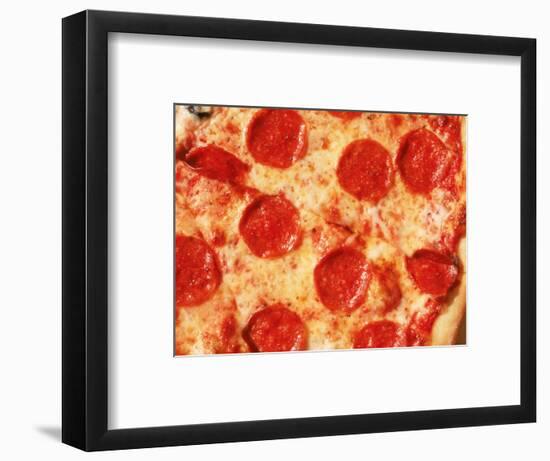 Close-up of Pepperoni Pizza-Mitch Diamond-Framed Photographic Print