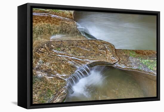 Close Up of Potholes, at Fall Creek Gorge, Warren County, Indiana-Rona Schwarz-Framed Premier Image Canvas