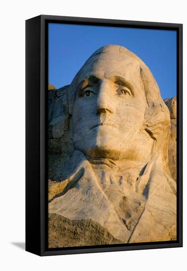 Close-up of President George Washington at Mount Rushmore National Memorial, South Dakota-null-Framed Premier Image Canvas