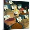 Close Up of Pyramids of Loose Spices for Sale in Local Market, Aswan, Egypt, North Africa, Africa-Eitan Simanor-Mounted Photographic Print