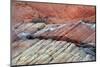 Close-up of Rainbow Vista, Valley of Fire State Park, Nevada, USA.-Michel Hersen-Mounted Photographic Print