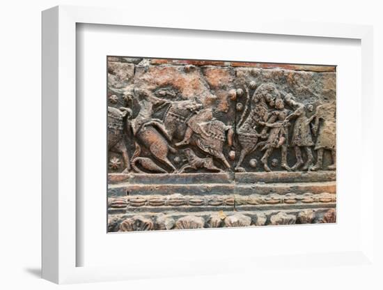 Close-up of relief carving, Puthia Temple Complex, Rajshahi Division, Bangladesh-Keren Su-Framed Photographic Print