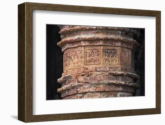 Close-up of relief carving, Puthia Temple Complex, Rajshahi Division, Bangladesh-Keren Su-Framed Photographic Print