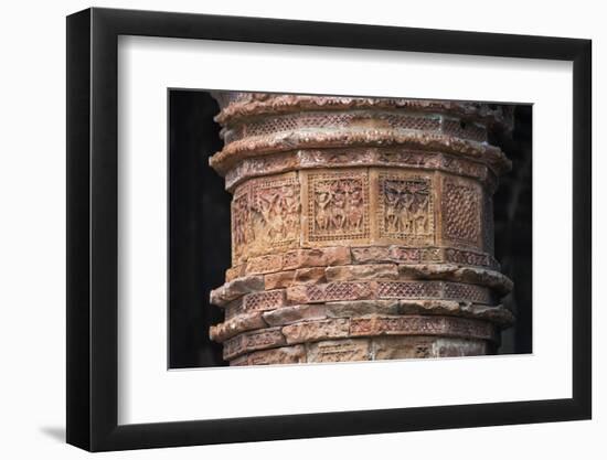 Close-up of relief carving, Puthia Temple Complex, Rajshahi Division, Bangladesh-Keren Su-Framed Photographic Print