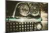 Close-Up of Retro Car Facia with Chrome Grille-NejroN Photo-Mounted Photographic Print
