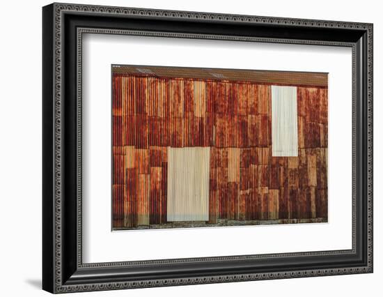 Close-up of rusted corrugated metal panels.-Stuart Westmorland-Framed Photographic Print